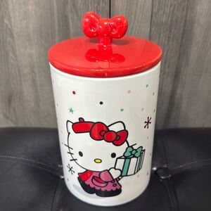 New Hello Kitty Gift Giving Ceramic Canister Dog Pet Treat Snack Candy Jar